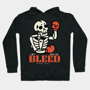 Vintage Boxing Skull Fighter Hoodie